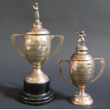 Two Birmingham Silver Upminster Gold Presentation Cups, 104g, A/F