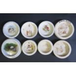 A Collection of Baby Plates including Alice in Wonderland