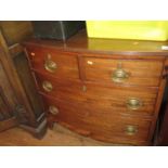 A Small Georgian Mahogany Bow Fronted Chest of Drawers
