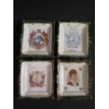 A Collection Four Victorian and later Royal Commemorative Wall Plaques