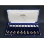 The American Royal Family _ a cased set of ten silver collector's spoons by The Library of