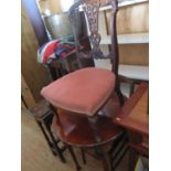 Mahogany Occasional Table and two chairs