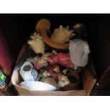 A Box of Ceramics including ornaments, etc.