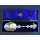 A Cased Victorian Cast Silver Decorative Spoon, London 1879, Pairpoint Brothers (John & Frank