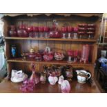 A Collection of Victorian Cranberry Glass etc.