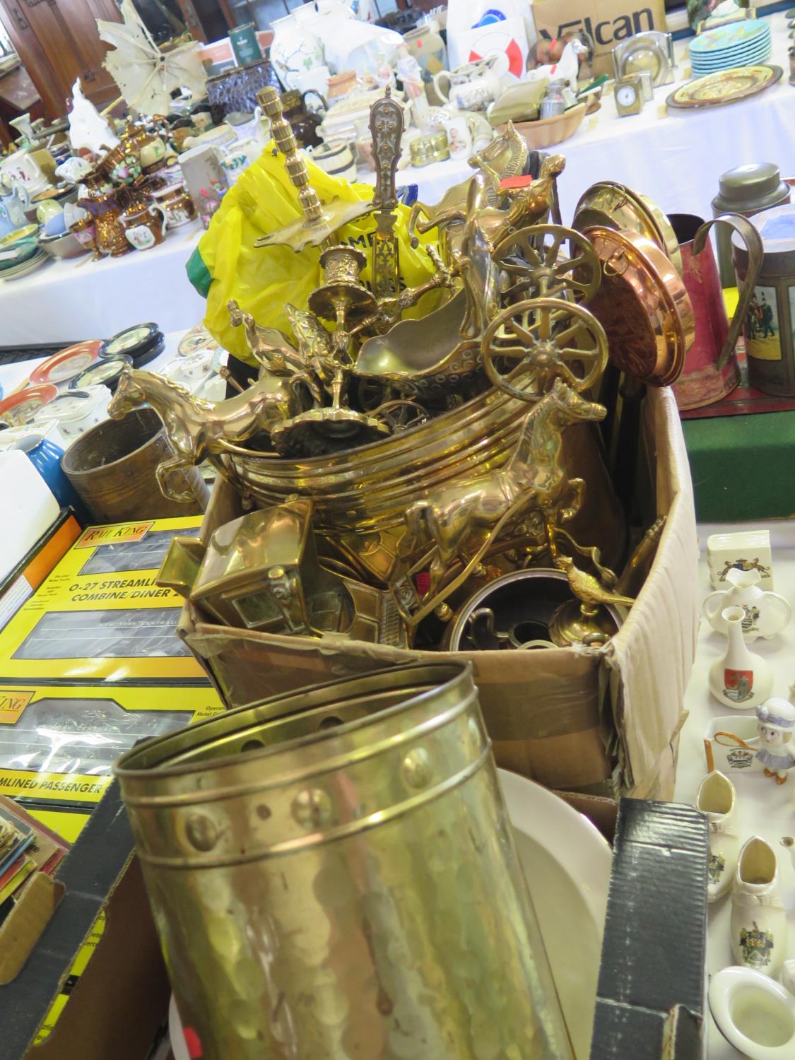 A large Collection Copper and Brass Ware