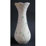 A Belleek Porcelain Vase, 27cm