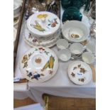 An Assortment of Royal Worcester Evesham Cookware, coffee cans and saucers and glassware