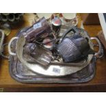 Silver Plated Trays & Other Plated Items