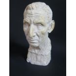 A Plaster Bust of a Gentleman, 39.5cm. A/F