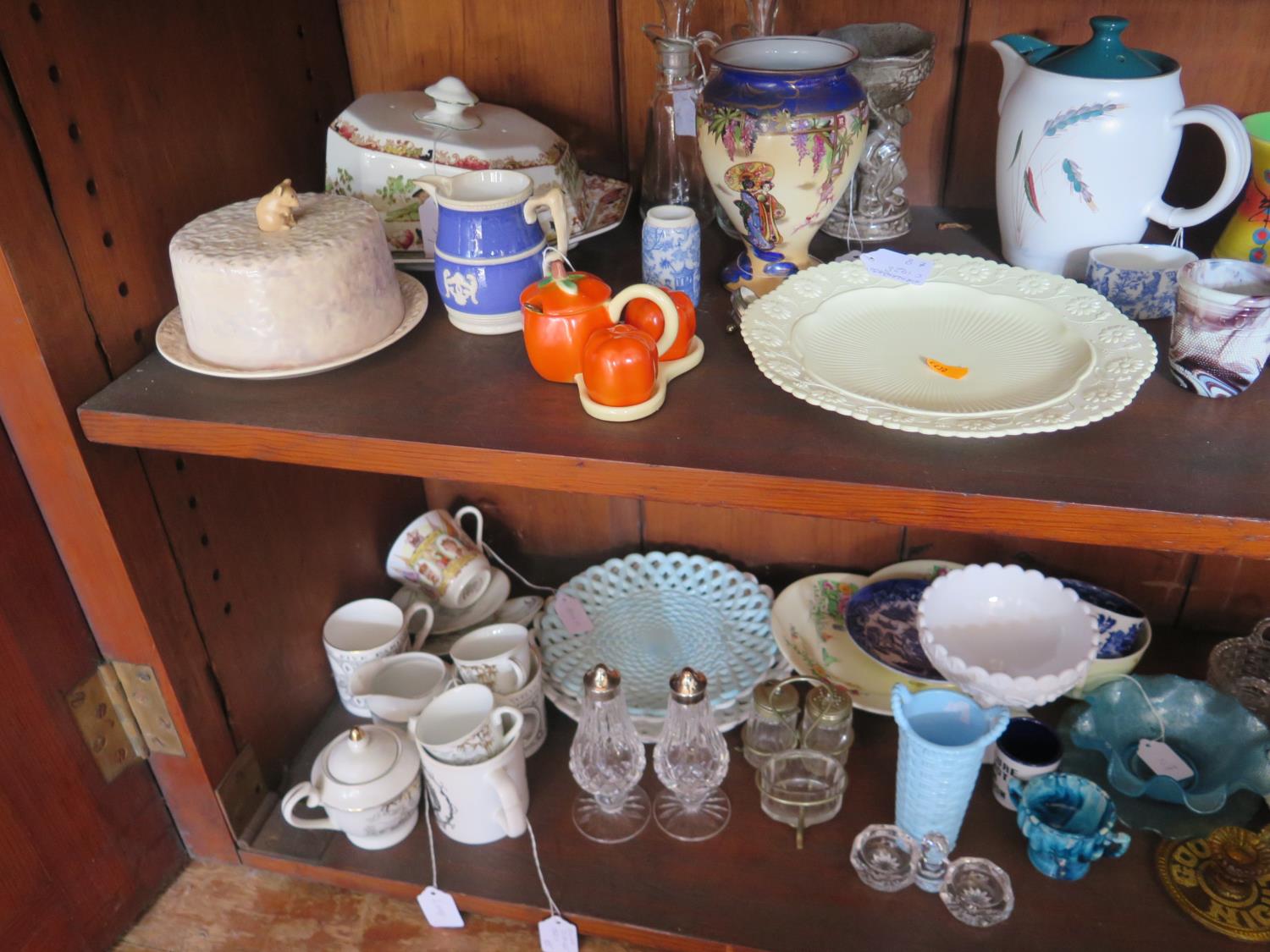 A Selection of Ceramics and Glass including Shelley, Victorian salt glazed jug by William Brownfield - Image 4 of 4