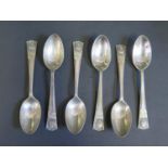 A Set of Six George V Silver Teaspoons, London 1934/35, NG Co., 55g