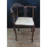 An Edwardian Corner Chair