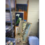 A Selection of Pictures including acrylic on canvas by Anton of East Budleigh and sheet music