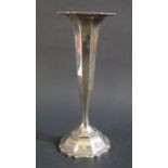 A George V Loaded Silver Hexagonal Vase, Birmingham 1911, Asprey & Co Ltd., 20.5cm
