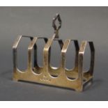 A George V Silver Four Slot Toast Rack, London 1934, Viner's Ltd (Emile Viner), 55g