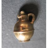 A 9ct Gold Jug Charm, 0.9g