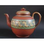 A Victorian Pratt Ware Teapot