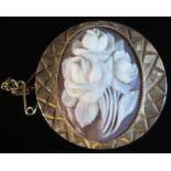 A 9ct Gold Mounted Shell Cameo Brooch, 5.6g gross