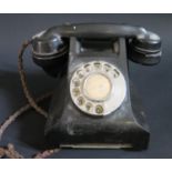An Old Black Bakelite Telephone, base stamped 4309D