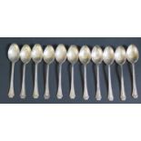A Set of Eleven George V Silver Teaspoons, Birmingham 1928,29 and 31, 189g