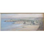 H. Bennett, Coastal Scene, acrylic on board, 220x49.5cm, framed