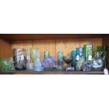 A Selection of Glass including Mdina, Mary Gregory jug, Victorian amethyst 'malachite' glass, Art