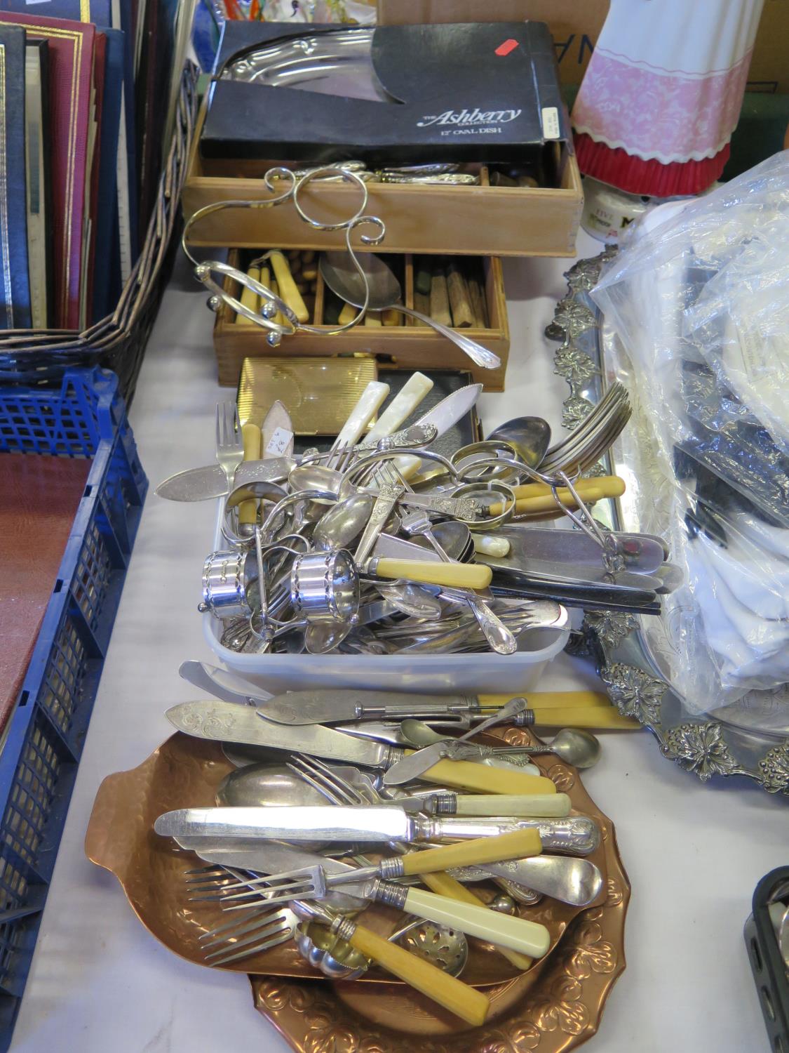 A Selection of Electroplated Silver Flatware and other oddments