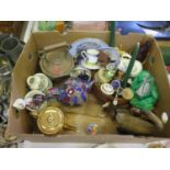 A Box of Oddments including ceramics and glass