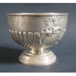 A Victorian Silver Bowl with gadrooned a c-scroll decoration, Chester 1898, George Nathan & Ridley