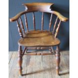 A 19th Century Elm Seated Captain's Chair