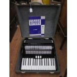 A Hohner Concerto II N Accordion, 72 Bass, Super Sound, in excellent condition with case.