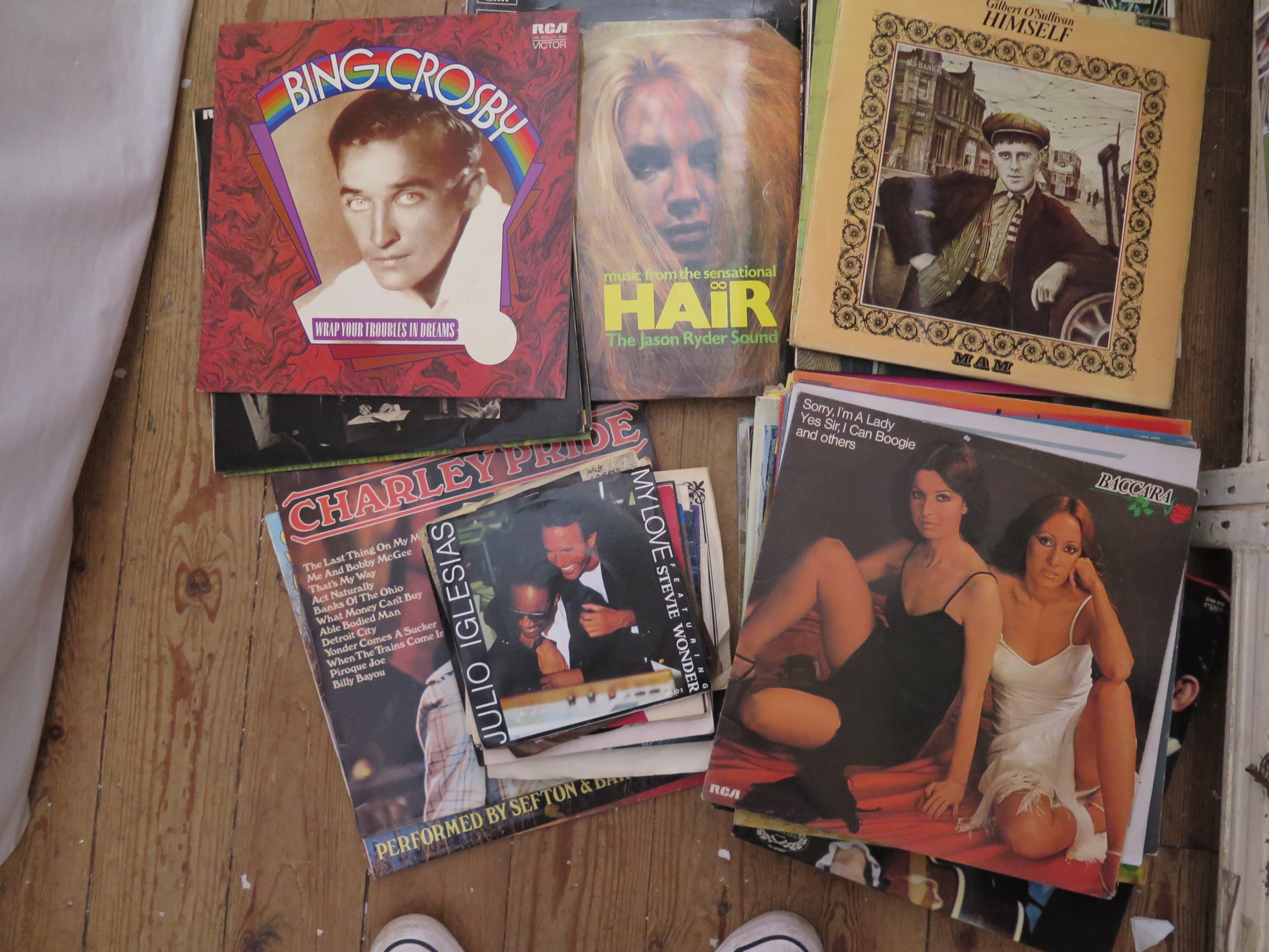 A Selection of Records including The BeeGees and Neil Diamond