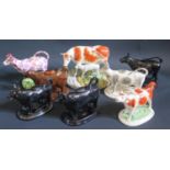 A Collection of Cow Creamers