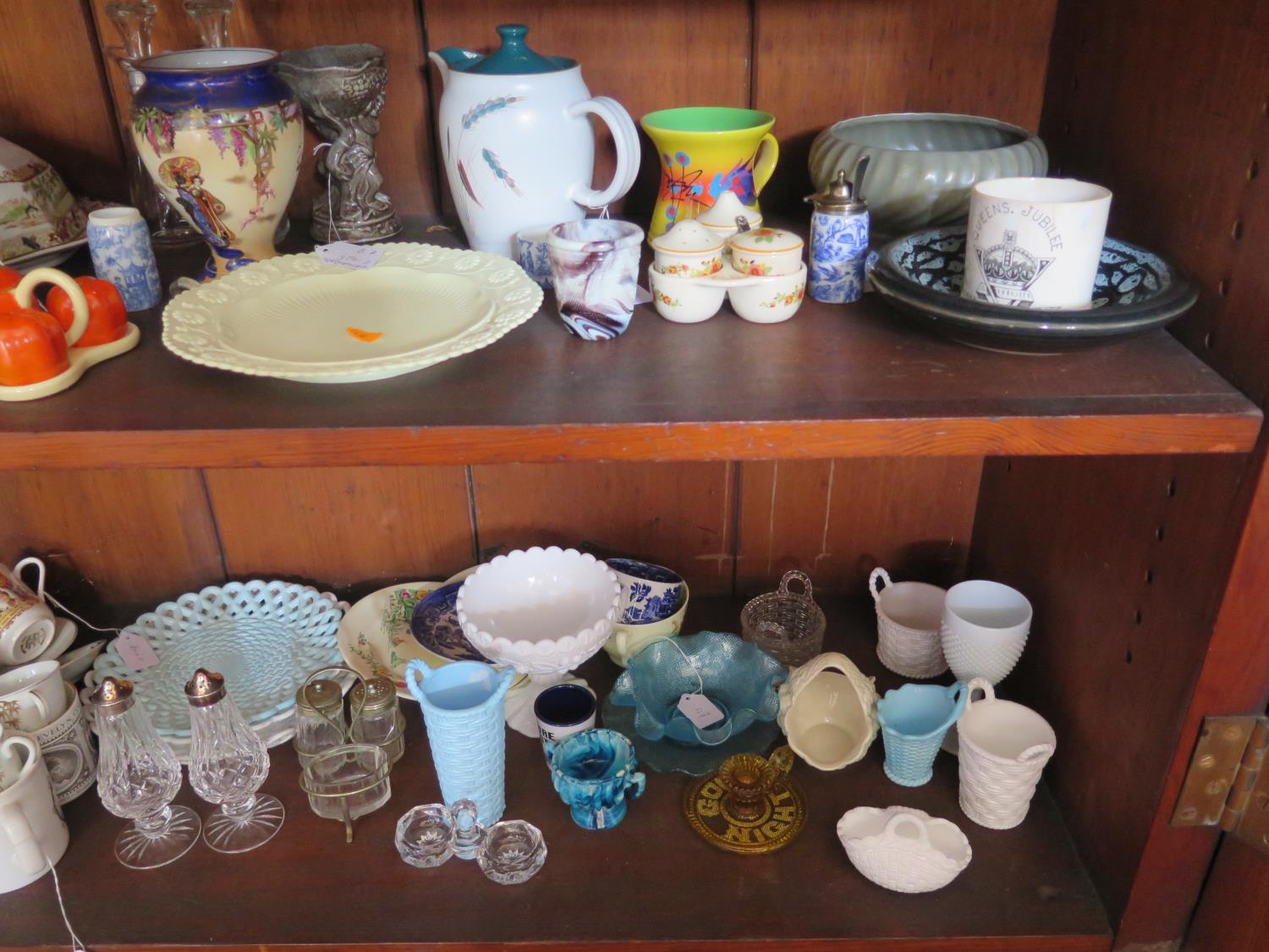 A Selection of Ceramics and Glass including Shelley, Victorian salt glazed jug by William Brownfield - Image 3 of 4