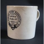 Of Local Interest _ 'PHEAR PARK EXMOUTH OPENED AUG. 1ST 1910' Pottery Mug, 7cm high