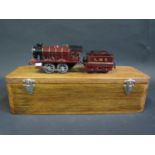 A Scratch Built Hornby Replica? 3 Rail Electric Tinplate Train LMS 3132. Mint/near mint in wooden