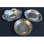 An Edward VII Silver Pin Dish (Birmingham 1901), one other modern Birmingham silver pin dish Chester