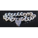 A Silver Curb Link Bracelet, 53.4g