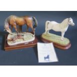 A Border Fine Arts Ltd. Ed. 674/1250 Welsh Mountain Pony Stallion with COA and one other horse