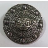 An IONA Sterling Silver Shield Brooch, 37mm, 14.3g