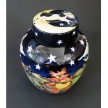 A Modern Moorcroft Limited Edition Nursery Rhyme Series Hey Diddle Diddle Ginger Jar decorated