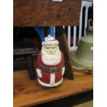 A Cast Iron Father Christmas Money Box, 26cm high