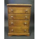 A Table Top Chest of Four Drawers, 42(h)x29(w)x16(d)cm