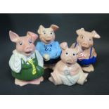 A Set of Four Wade NatWest Pigs