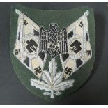 A WWII German Infantry Standard Bearer's Cloth Arm Badge, unmounted