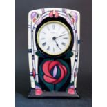 A Modern Moorcroft Tribute to Rennie MacIntosh Clock 95, 16cm, cost £378