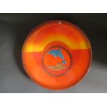 A Poole Dolphins Hand Painted Limited Edition Charger 42cm diameter With Box.