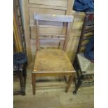 An 18th Century Ash and Elm Mendlesham Chair, with ball mounted waist rail and solid seat
