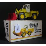 A NZG No. 142 JCB 418 Excavator 1:35 Scale. Excellent in good box with pen marks.